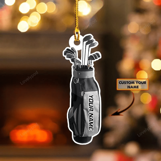 Personalized golf shaped ornament rv1 OY0022