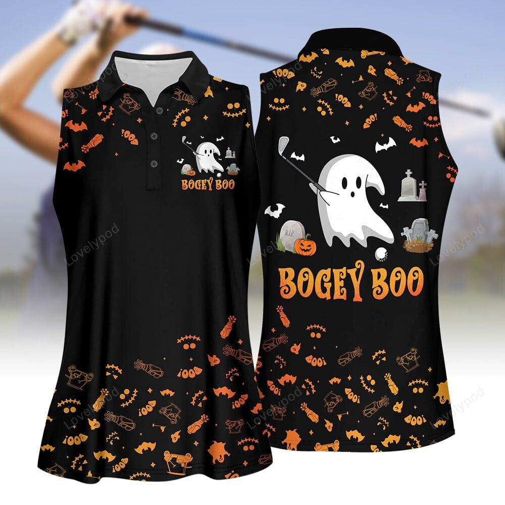 Bogey boo halloween women golf apparel, halloween golf polo shirt for women GY2004