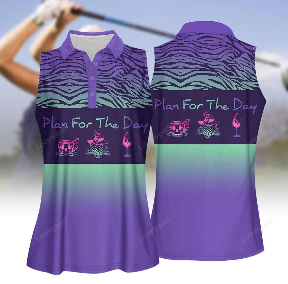 Gradient plan for the day v2 halloween women golf apparel, halloween golf polo shirt for women GY2036