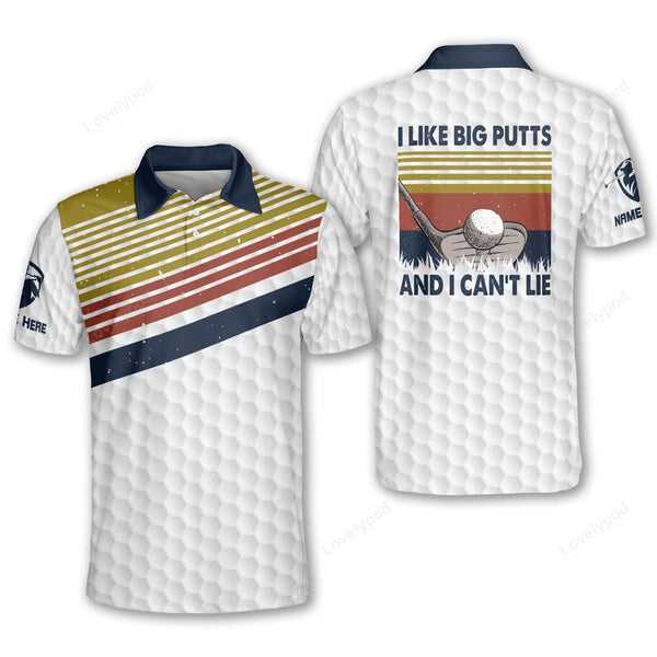 I like big putts golf polo shirt, custom golf shirt for men, men's golf polo shirt, funny golf shirts GY2063