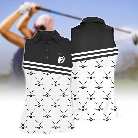 Women's play golf sleeveless polo shirt, women's sleeveless golf shirts, funny women golf shirts GY2102