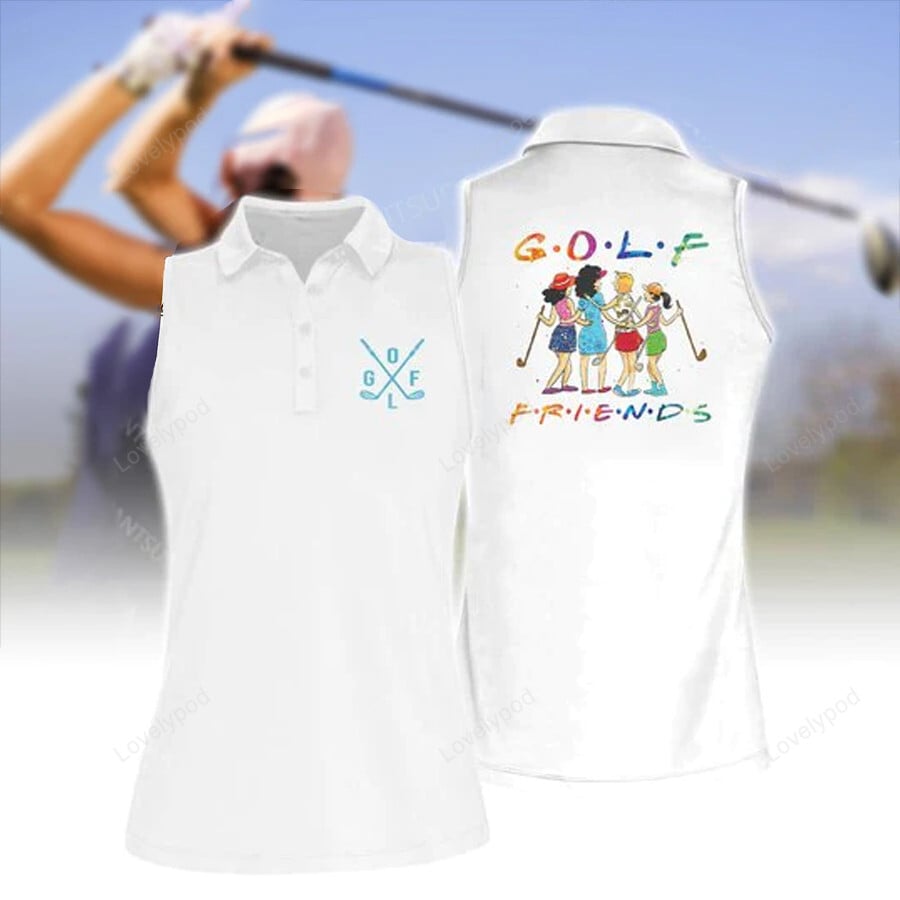 Women's golf friend sleeveless polo shirt, women's sleeveless golf shirts, funny women golf shirts GY2118