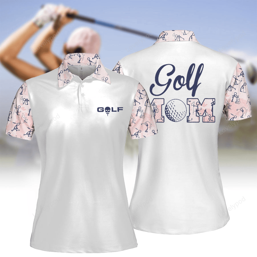 Women's golf mom short sleeve polo shirt, cute women's golf clothes, golf lovers gift GY2190