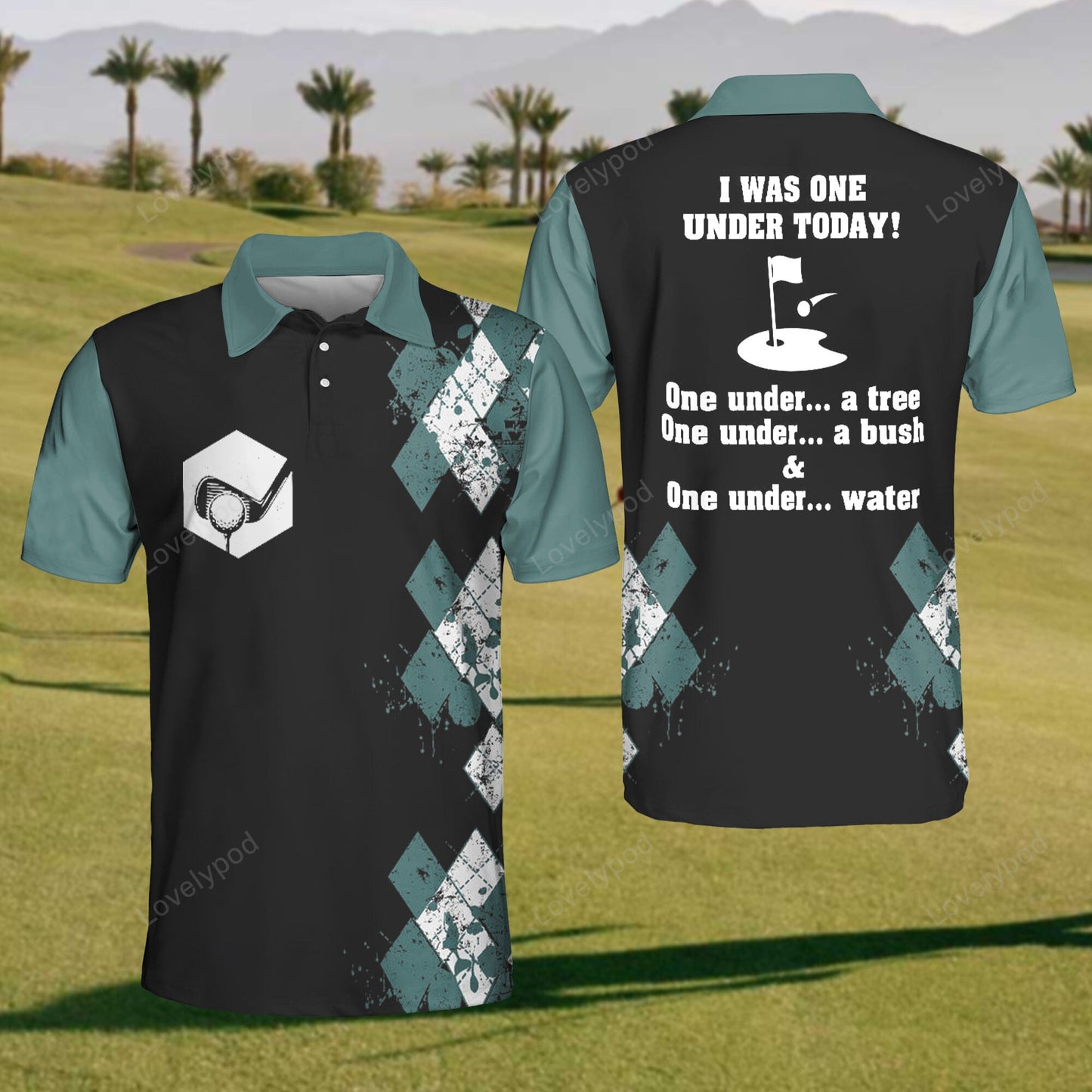 Men's i was under today polo shirt, custom golf shirts, funny men golf shirt GY2391