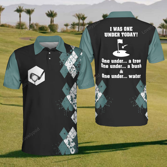 Men's i was under today polo shirt, custom golf shirts, funny men golf shirt GY2391