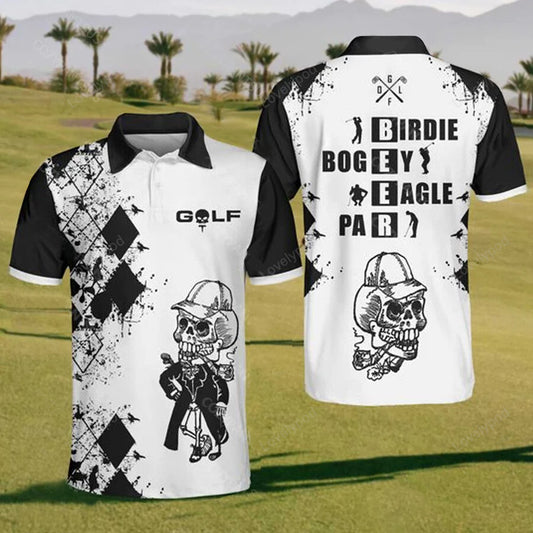 Golf shirts for men beer birdie bogey eagle par golf shirts, custom golf shirts, funny men golf shirt, golf team shirt GY2403