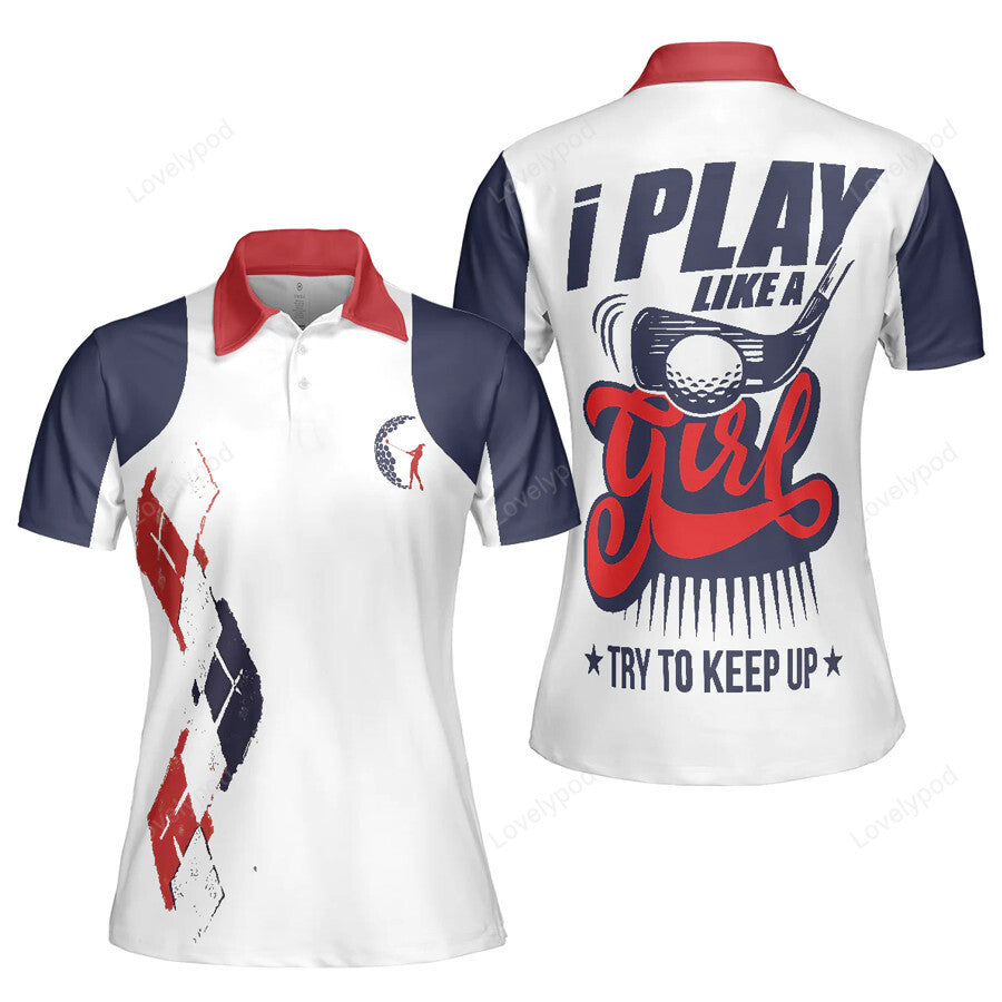 Play like a girl golf women shirt short sleeve women polo shirt GY3288