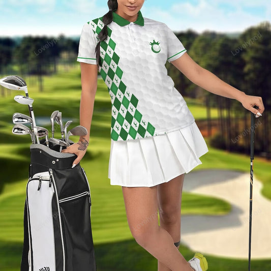 Queen of the green women polo shirt, women golf polo shirt, golf shirt for ladies GY3488