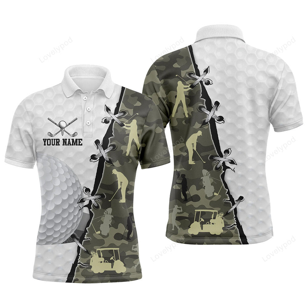 Men golf polo shirts custom name camouflage golf shirts, team golf tops for men GY3765