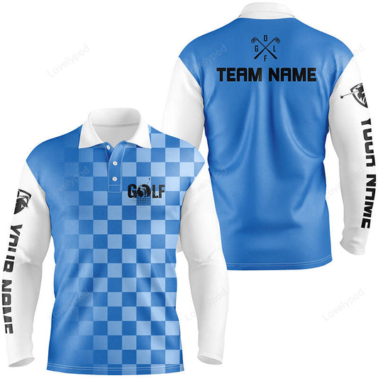 Men golf long sleeve polo shirts, custom name funny golf shirts for men, golfing gifts GY3787