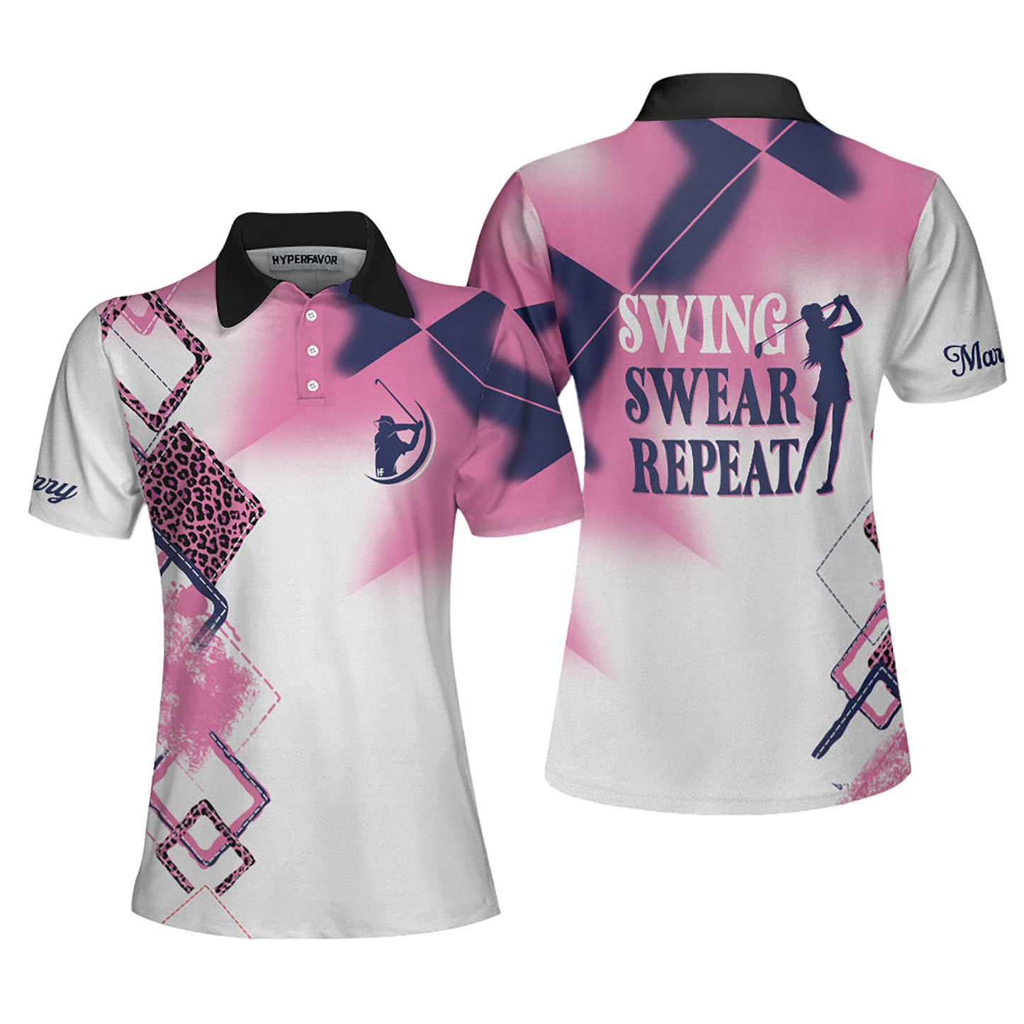 Swing Swear Repeat Custom Golf Polo H0292