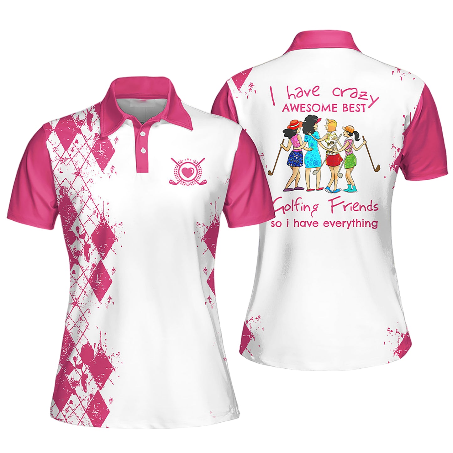 Golf Friends Love Colorfun Polo Shirt I0223