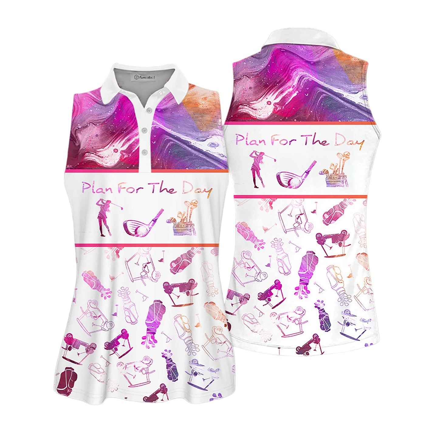 Golf Seamless Marble Purple Shirts I0226