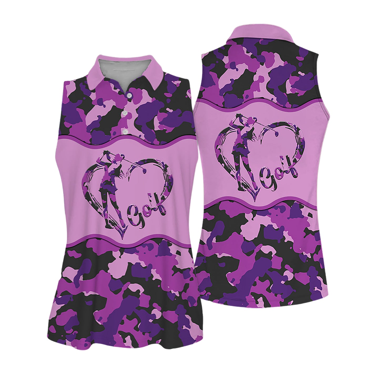 Purple Golf Camouflage Pattern Shirts I0254