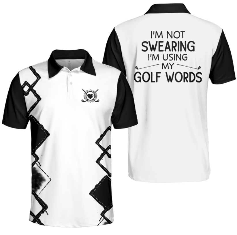 I'm Using My Golf Words Men Polo Shirts I0286