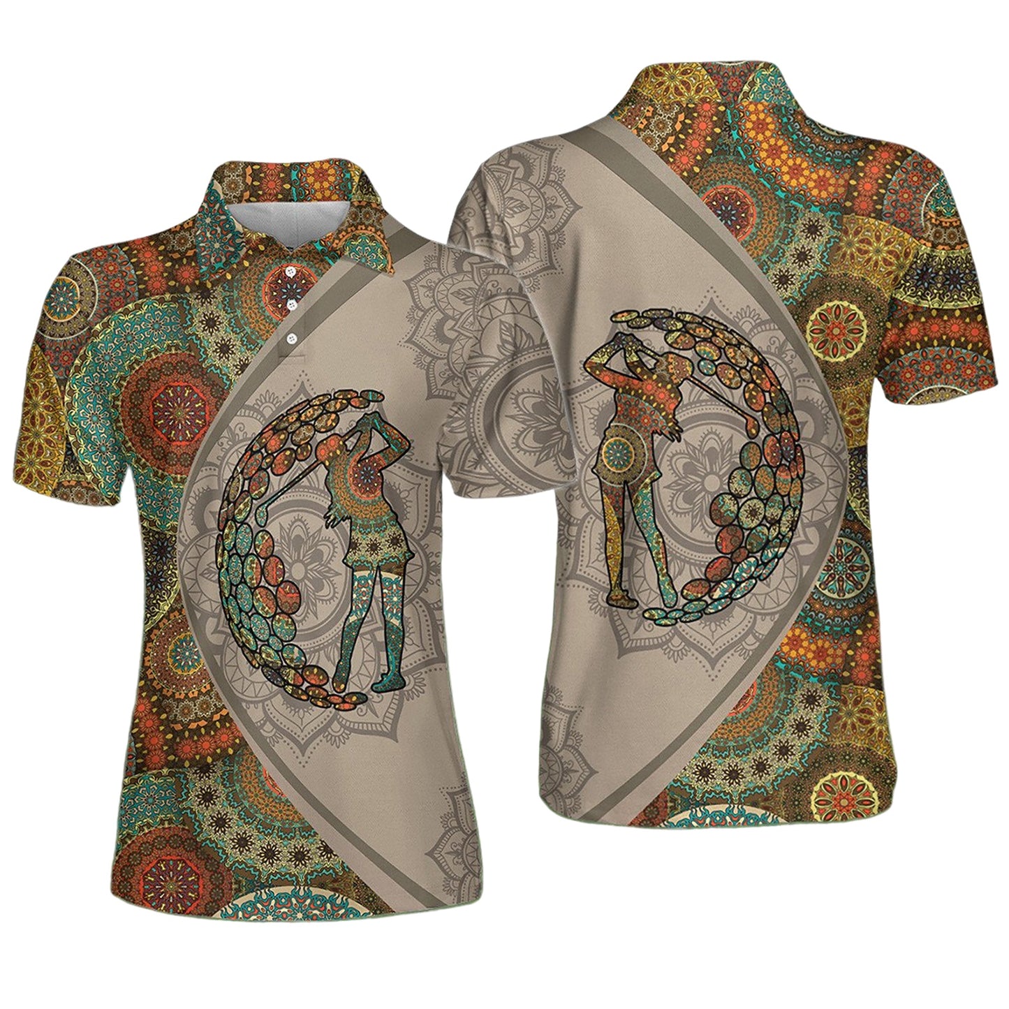 Mandala Paisley Pattern Women Golf Polo I0054