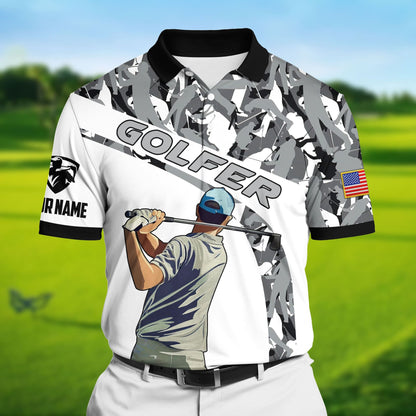 Masnine Pride Premium Cool Golf Man, Golf Polo Shirts Multicolored Custom Name GA0002