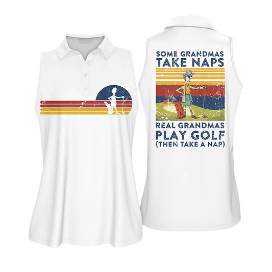 Real Grandma Play Golf Polo Shirt Woman I0320