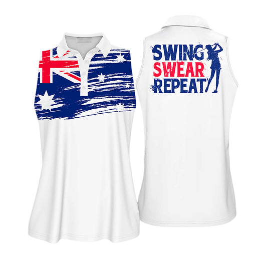 Swing Swear Repeat Golf Shirts I0353