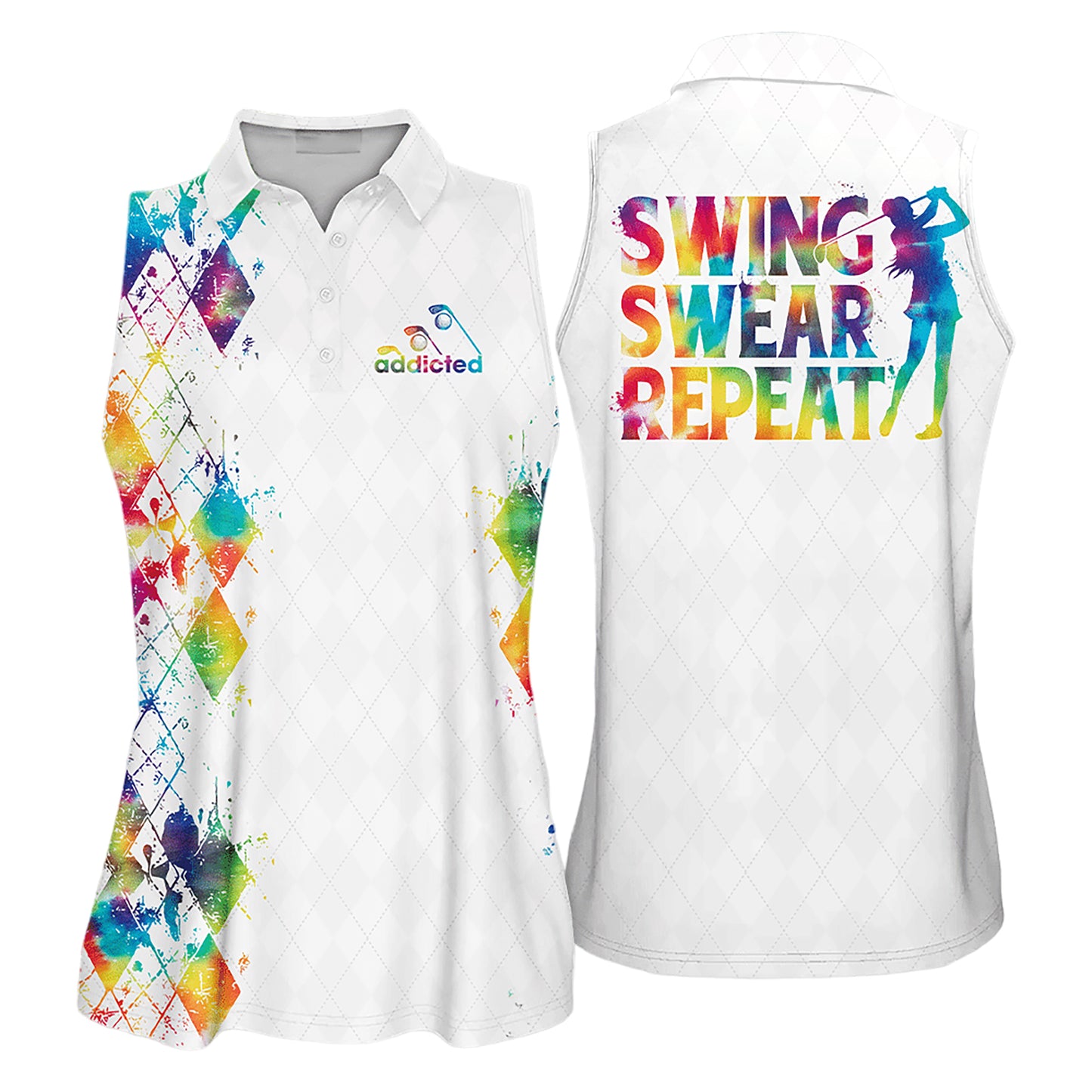 Swing Swear Repeat Golf Shirts I0354