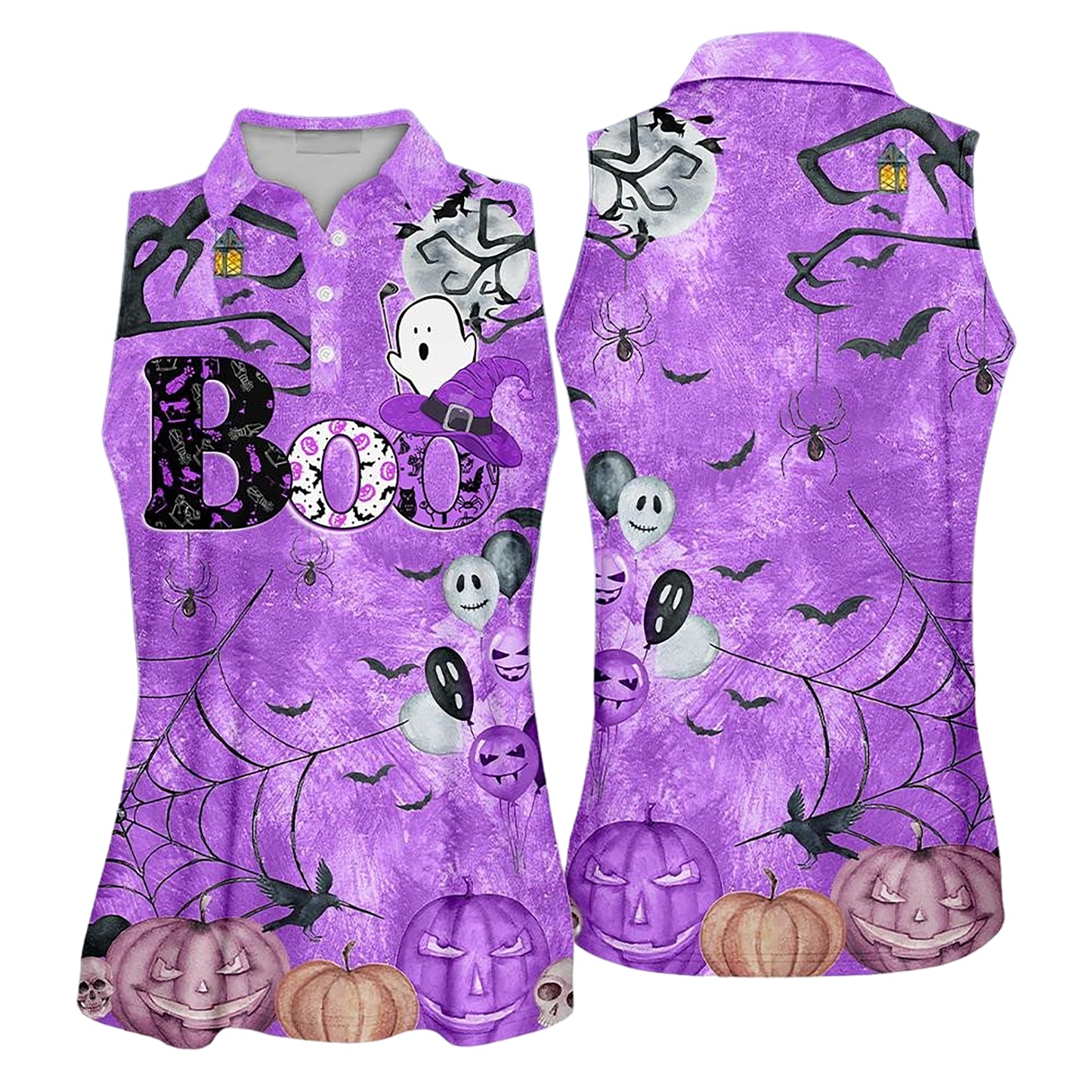 Boo Halloween Golf Pattern Shirts I0355