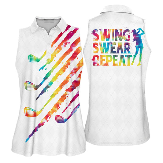 Swing Swear Repeat V2 Golf Shirts I0370