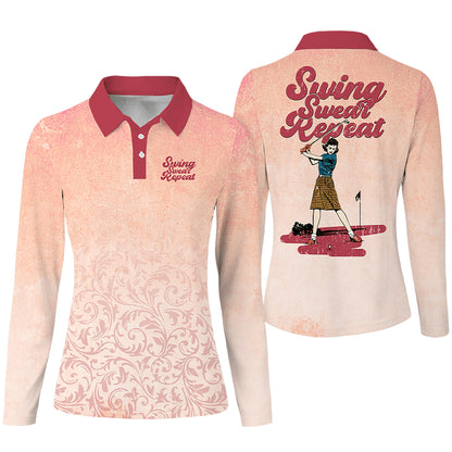 Swing Swear Repeat Golf Shirts I0372