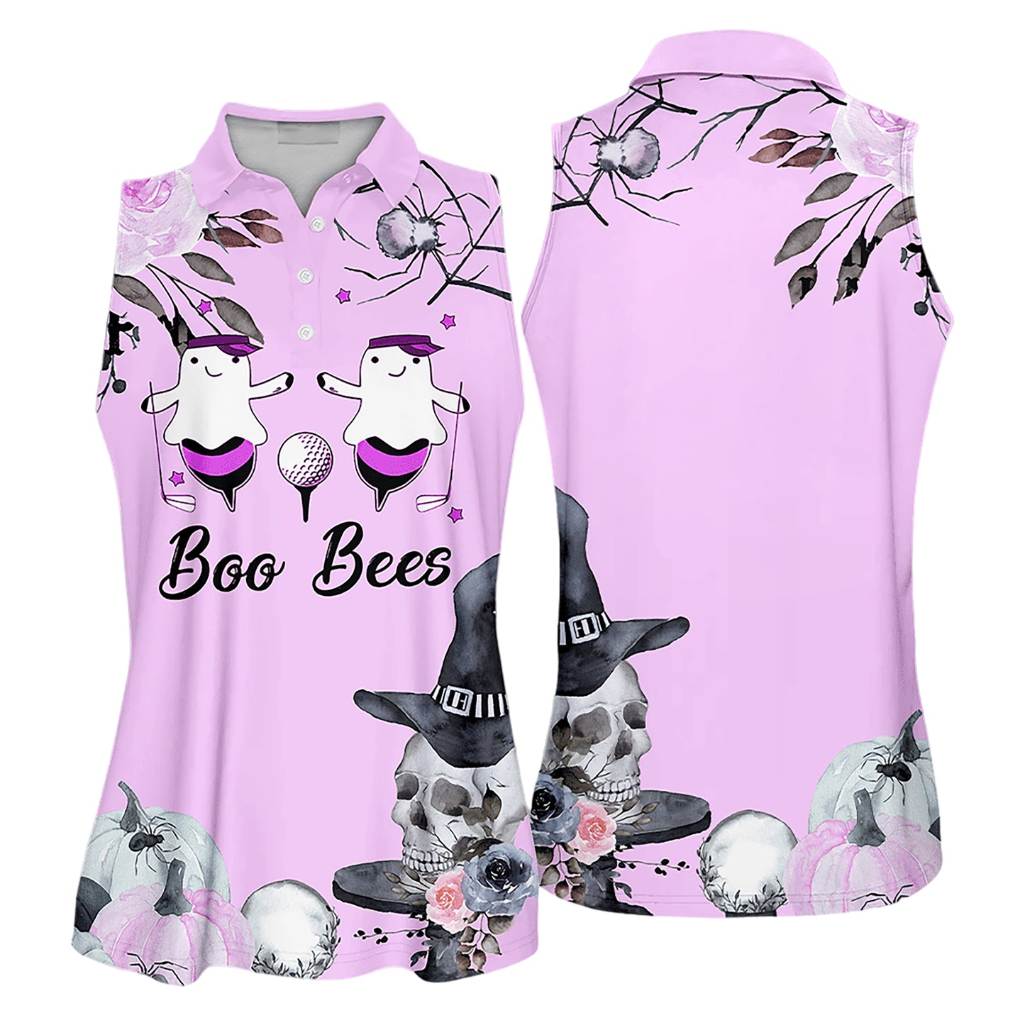 Happy Halloween Boo Purple Golf Shirts I0379