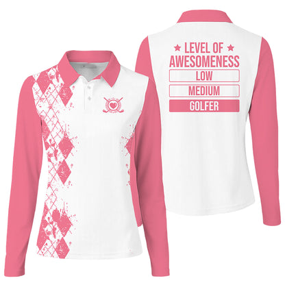 Golf Level Of Awesomeness Long Sleeve I0384