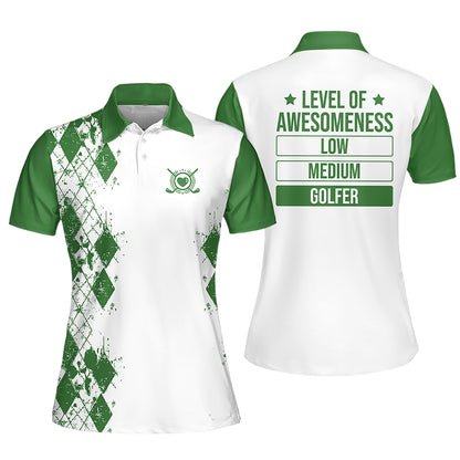 Golf Level Of Awesomeness Polo Shirt I0384