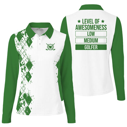 Golf Level Of Awesomeness Long Sleeve I0384