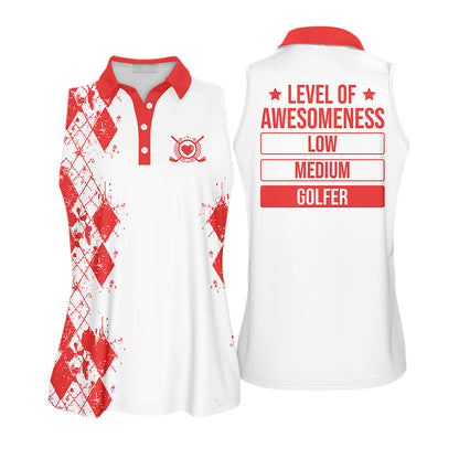 Golf Level Of Awesomeness Sleeveless I0384