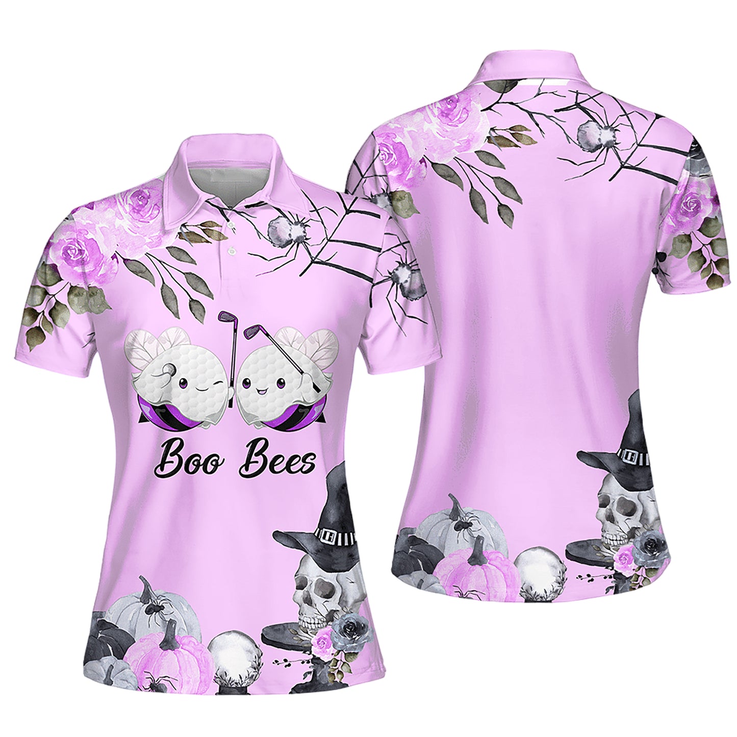 Halloween Boo Bees Golf Love Polo Shirt I0386