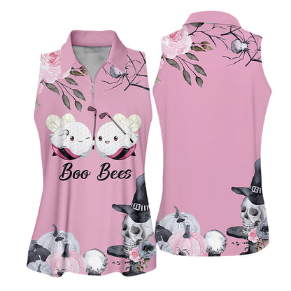 Halloween Boo Bee Golf Sleeveless Shirt I0386