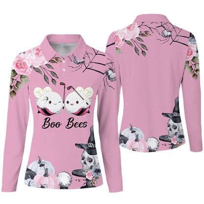 Halloween Boo Bees Golf Long Sleeve I0386