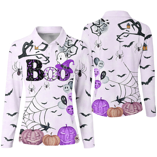 Boo Halloween Golf Pattern Long Sleeve I0387