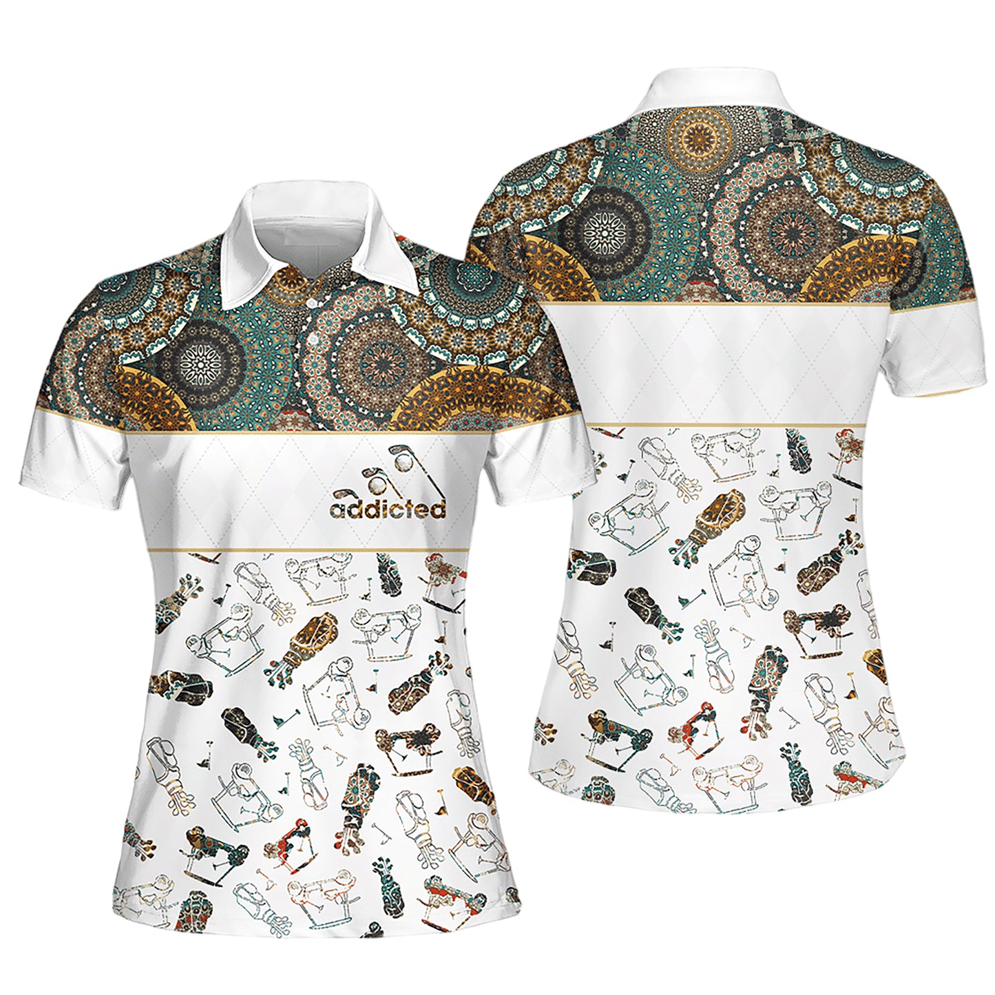 Madala Addicted Pattern Golf Shirts I0403