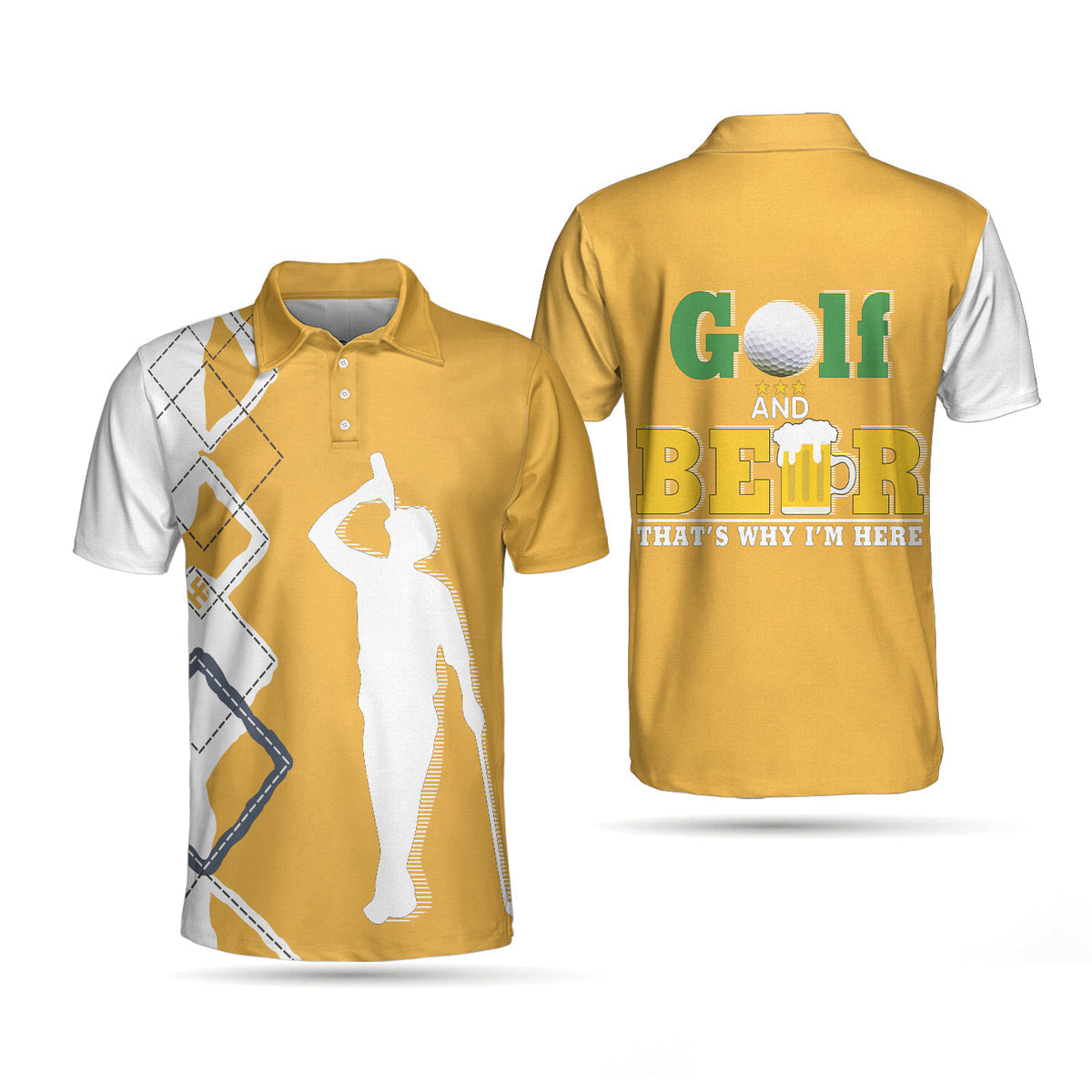 Masnines Golf And Beer All Over Printed Shirt GA0181