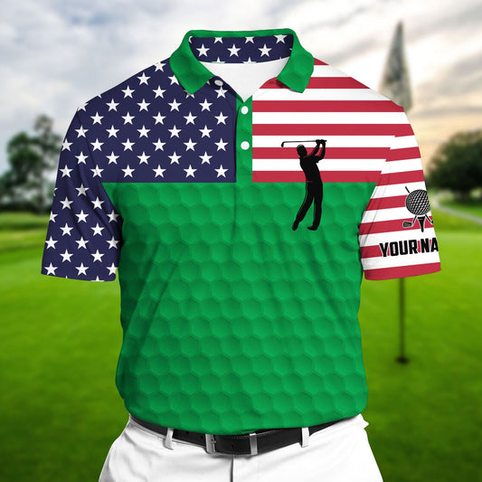 Masnines Green Pride Super Cool American Golf Man, Golf Polo Shirts Multicolor Custom Name Polo GA0106