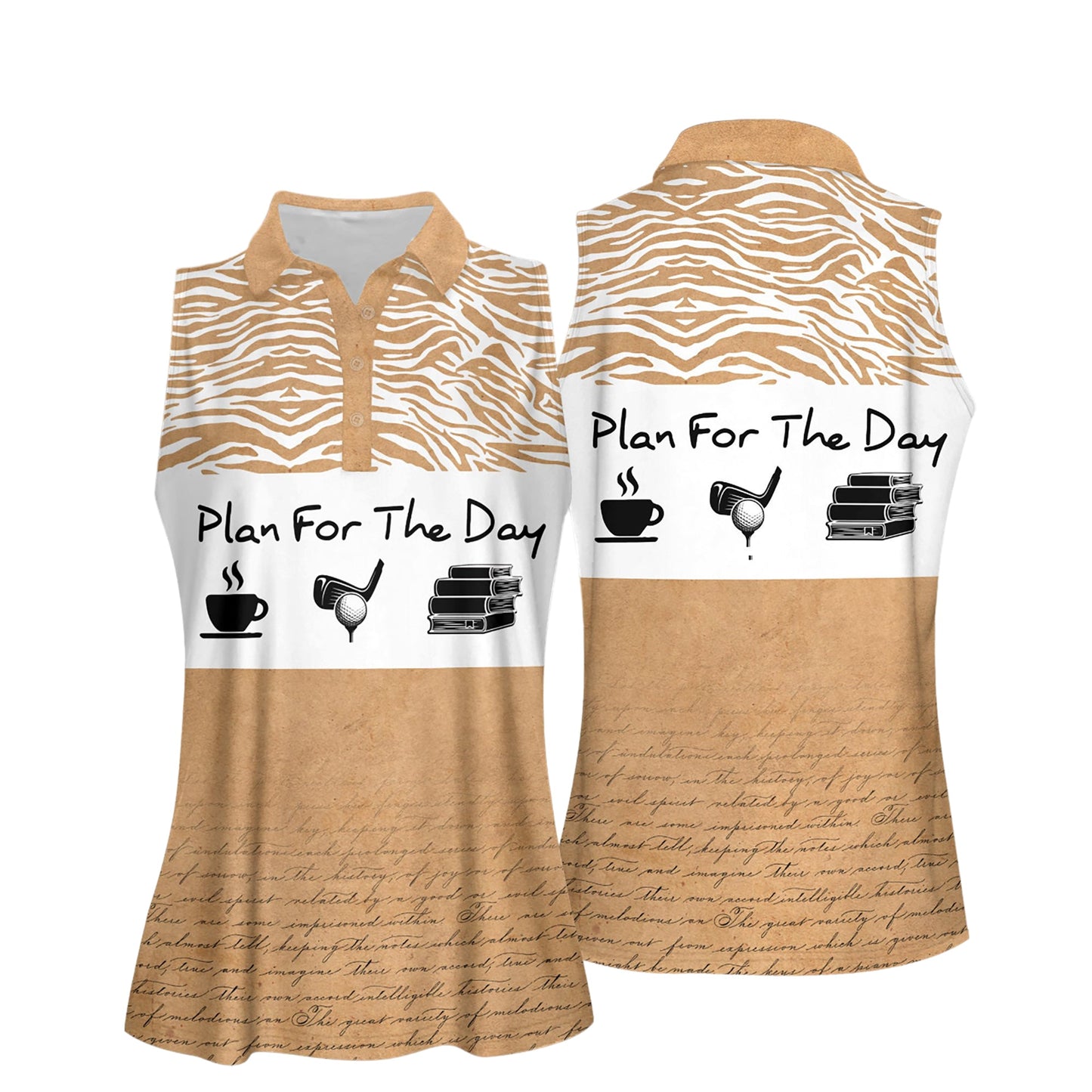 Plan Day Coffee Golf Book Women Shirts I0134