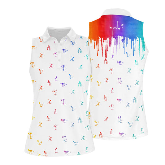 Stickfigures Playing Golf Women Shirts I0142