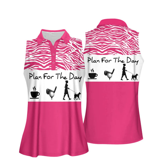 Plan Day Coffee Golf Dog Women Shirts I0152