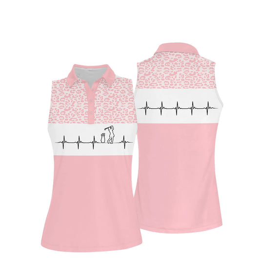 Pink Golfbeat Leopard Golf Shirts I0164