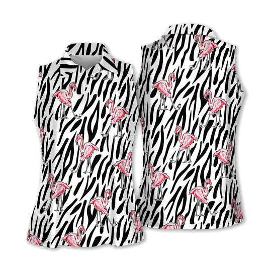 Seamless Flamingo Golf Zebra Shirts H0059