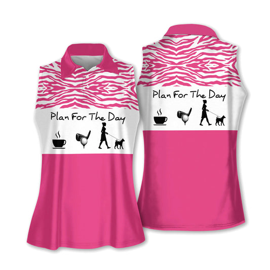 Plan Day Coffee Golf Dog Women Shirts H0132