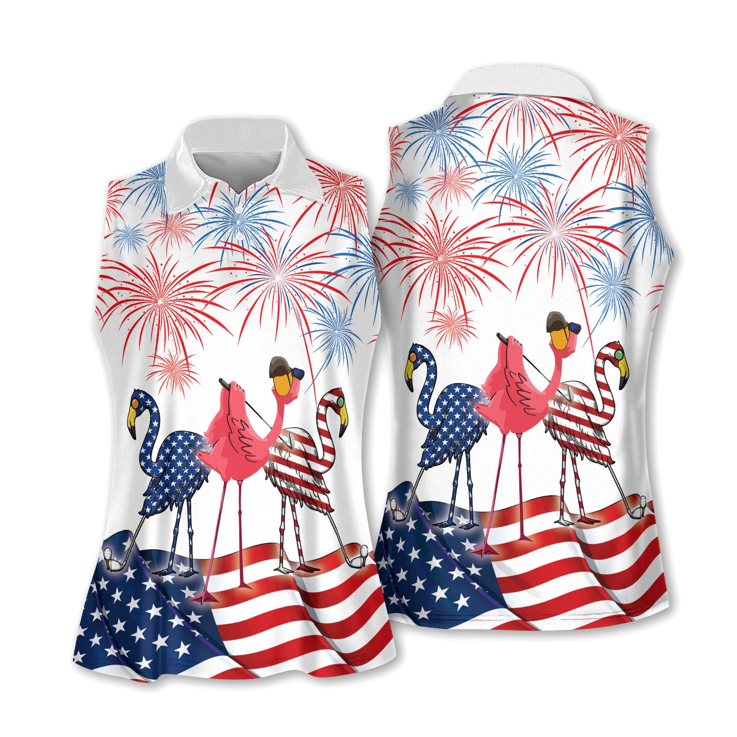 4th Of July Patriotic Golf Women Polo H0166