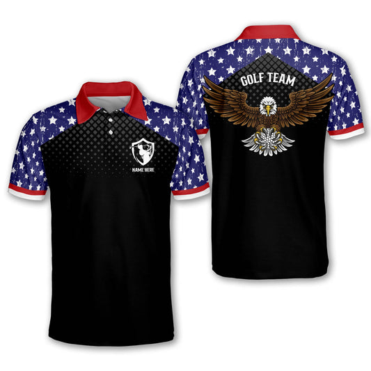 Personalized Patriotic Golf Shirts Men GM0374