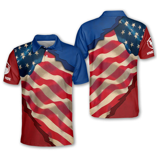 American Flag Golf Shirts For Men GM0415