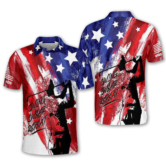 American Flag Golf Shirts For Men GM0411