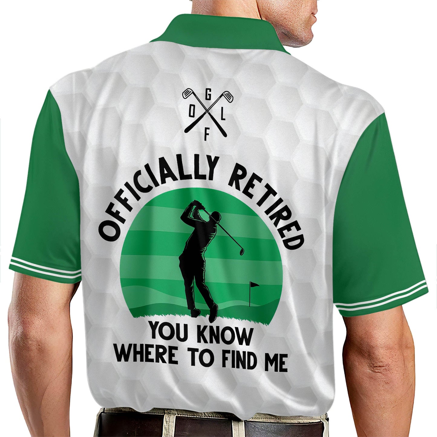 Masnines Golf Premium Officially Retired You Know Where To Find Me Personalized Name All Over Printed Shirt GA0146